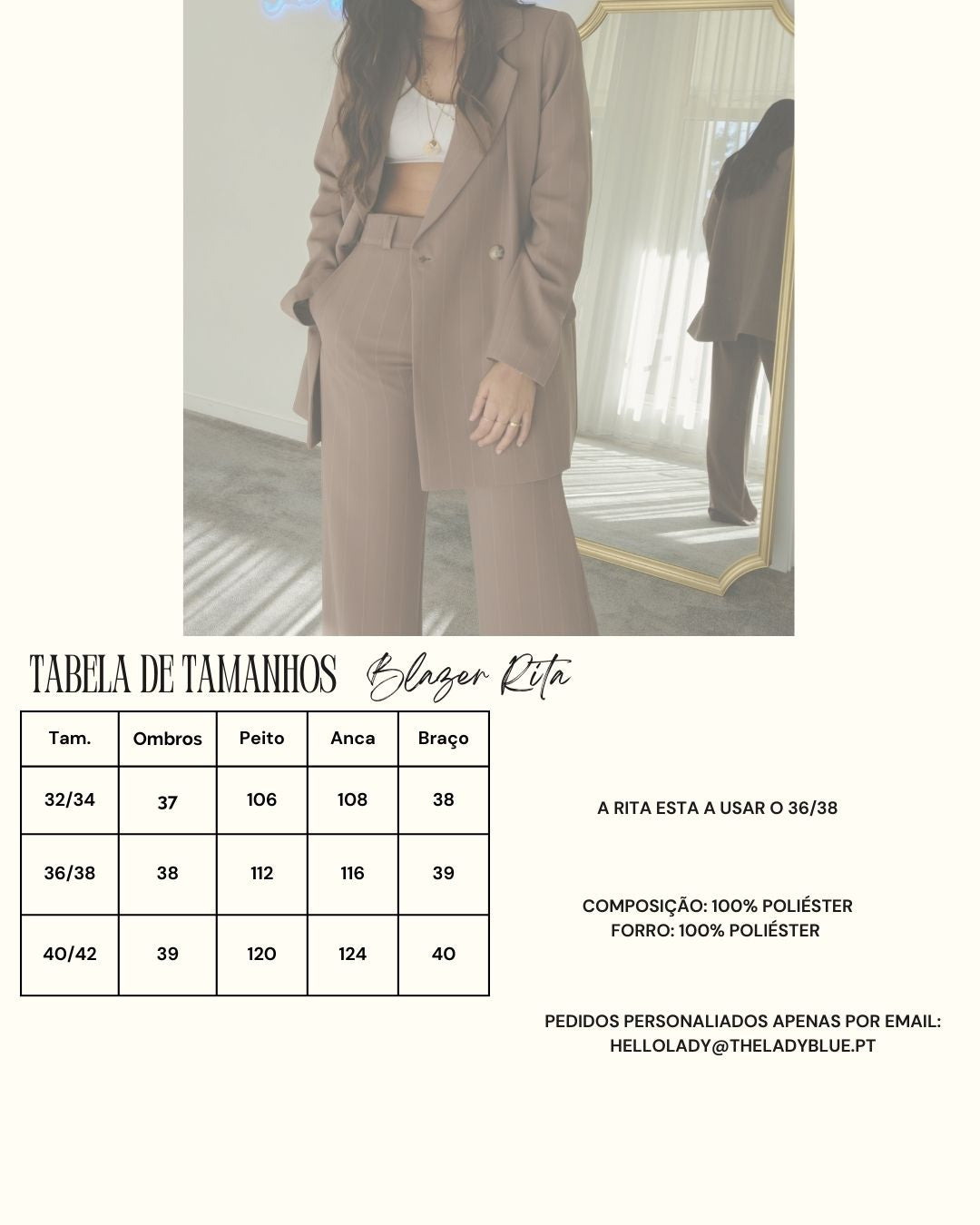 Blazer Rita- chalk stripe