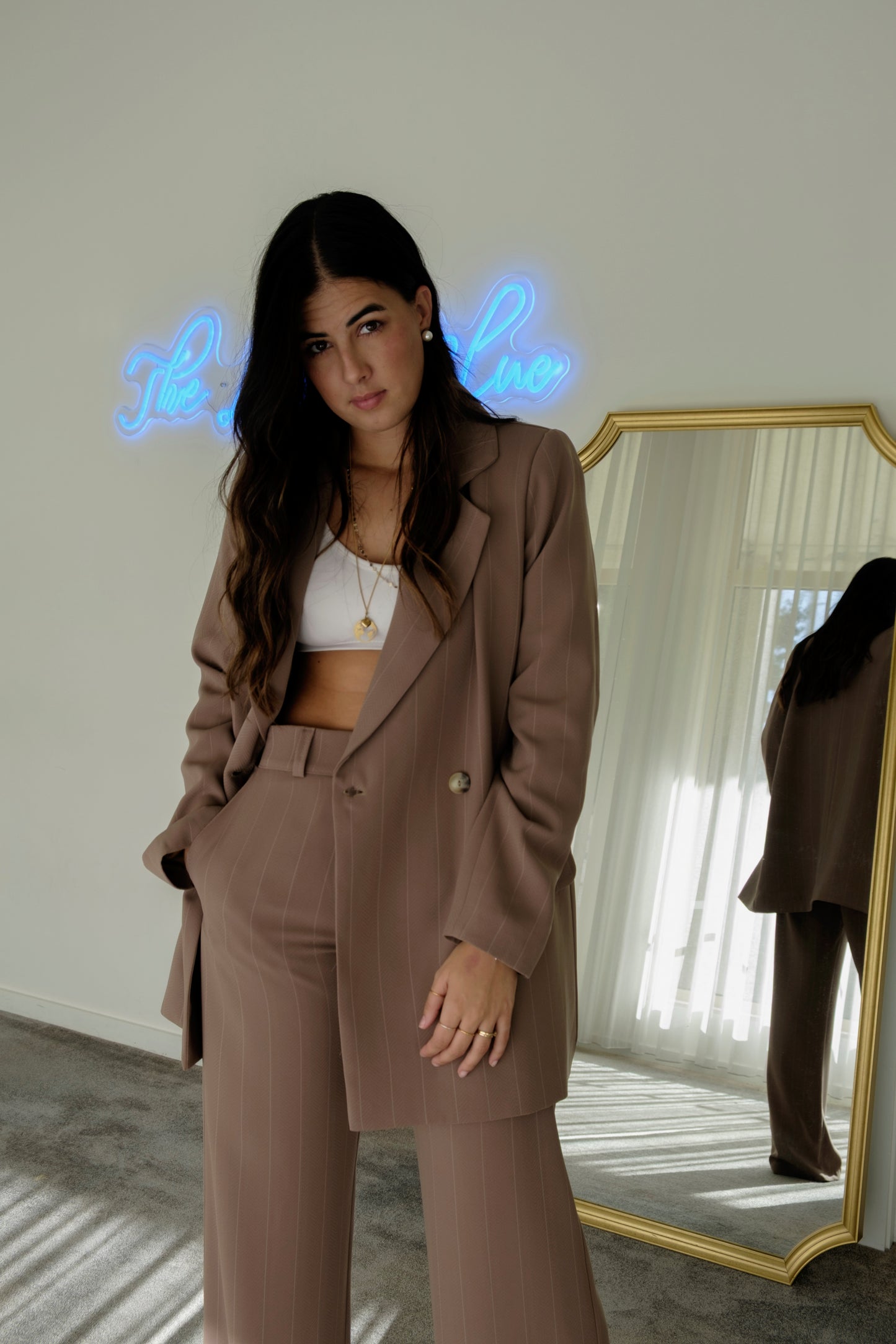 Blazer Rita- chalk stripe