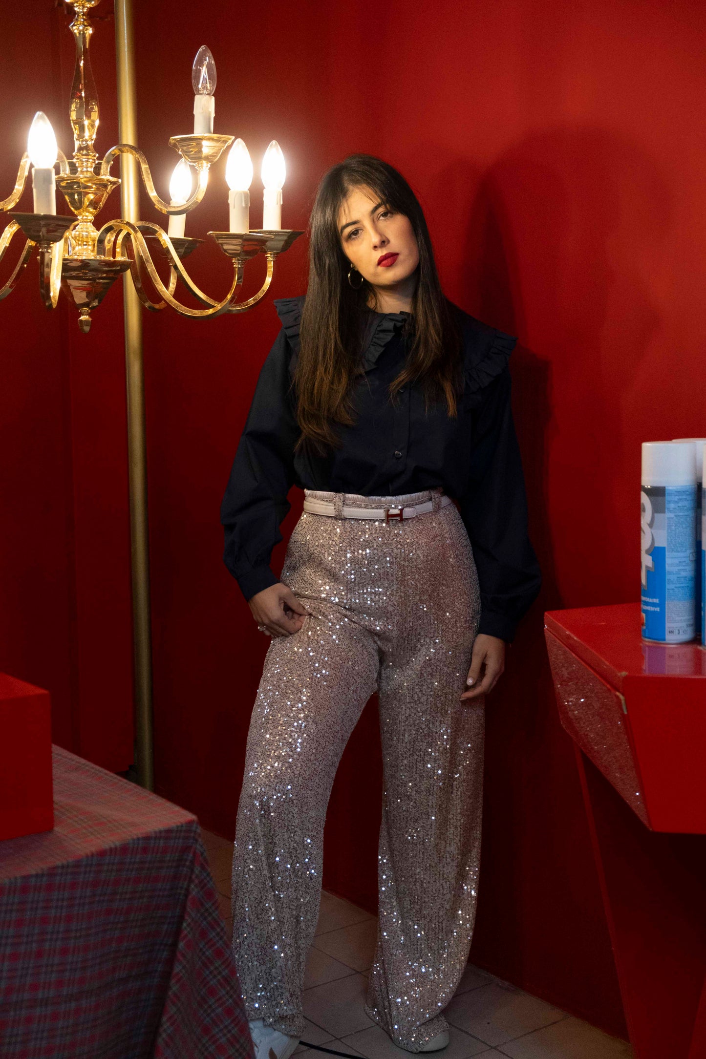 Calças de lantejoulas