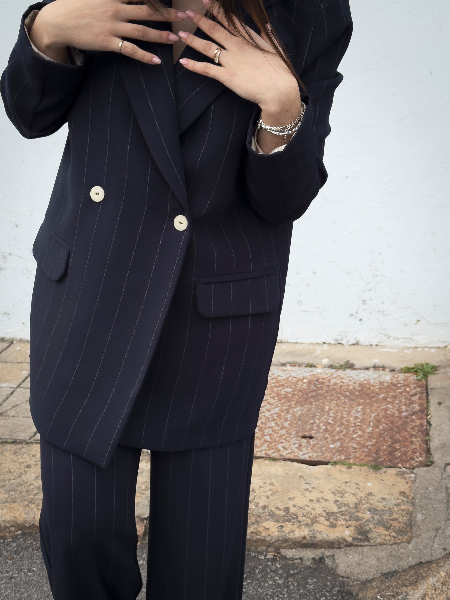 Blazer Rita- chalk stripe